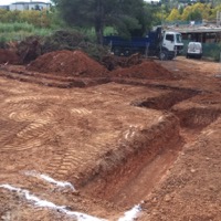 Excavació de fonamentació a Sant Cugat