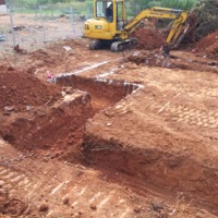 Excavación de cimentación en Sant Cugat